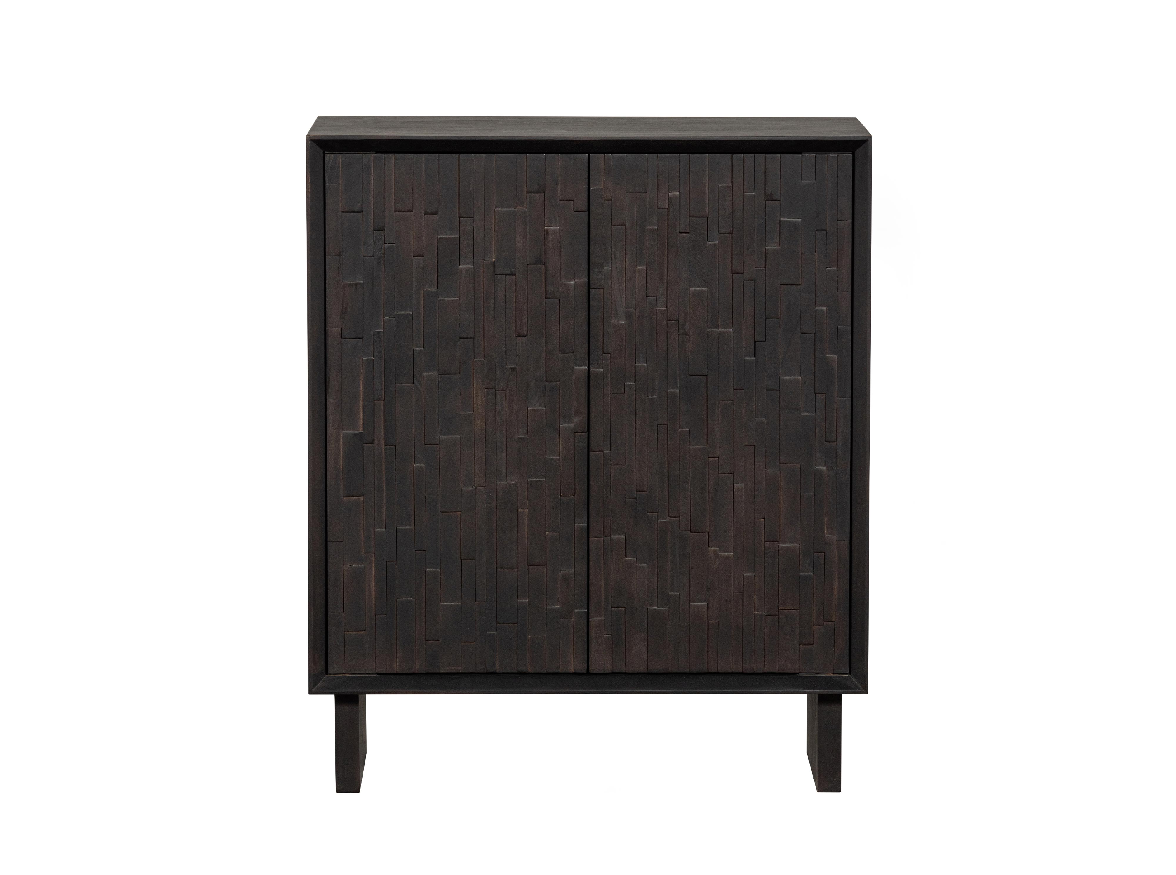 ORMARIĆ TIL CARVED MANGO WOOD DARK BROWN